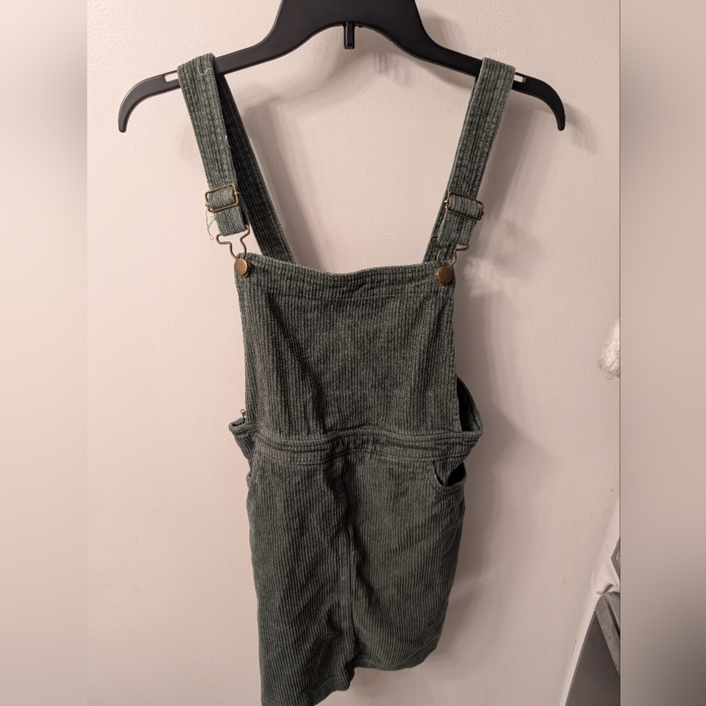 Dry Goods Green Corduroy Overalls